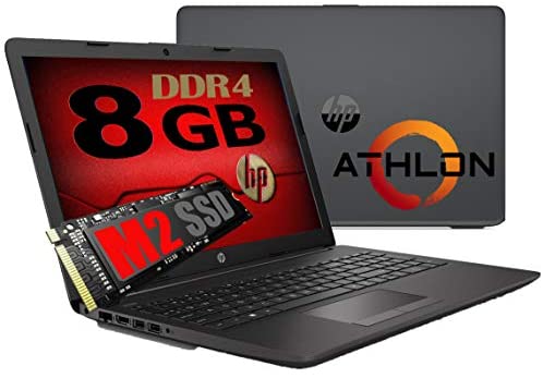 Notebook Pc Portatile HP 255 G7 Display 15.6″ /New Cpu Amd Athlon 3020e 2,6ghz /Ram 8Gb ddr4 /SSD M2 256GB /Vga Radeon R3 / Hdmi / Masterizzatore Wifi Bluetooth /Licenza Windows 10 pro + Open Office