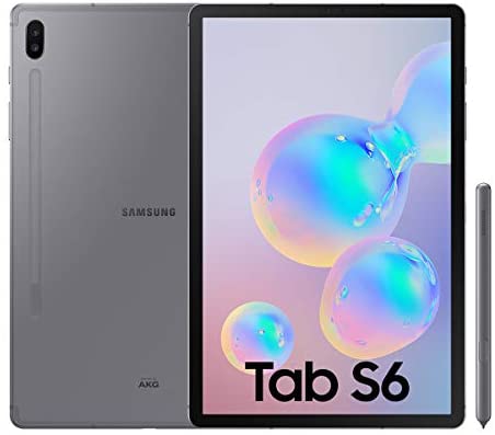 Samsung Galaxy Tab S6 Tablet da 10.5″ (128 GB, S pen incluso), Display sAMOLED, LTE, Grigio[Versione Spagnola]