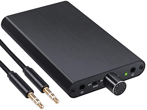 LiNKFOR 3.5mm HiFi Amplificatore per Cuffie 16-300ohm Con Banca Potere HiFi Headphone Amplifier Portatile HiFi Auricolare Amplificatore 3000mAh con 1.2M USB Cavo di Alimentazione per MP3 MP4 Cellulare
