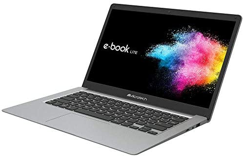 Notebook Microtech e-book Lite, Intel dual Core N4000, Display 14,1 IPS Full HD, SSD 64+240GB, RAM 4GB, Win 10 Home, layout italiano. Con 4 copri-tastiera in silicone con layout multi-language.