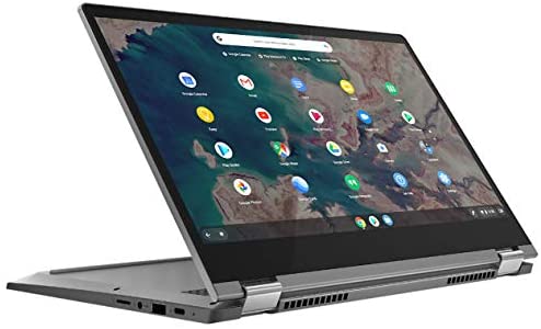 Lenovo IdeaPad Flex 5 Chromebook Convertibile, Display 13.3″ Full HD IPS Touch, Processore Intel Celeron 5205U, 64 GB eMMC, RAM 4 GB, Lenovo USI Pen, Chrome OS, Graphite Grey