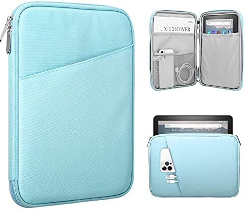 TiMOVO 8-9 Pollici Tablet Custodia Compatibile con iPad Mini 5/4/3/2/1, Galaxy Tab A7 Lite 8.7/Tab A 8.0/Tab A 8.4, Fire HD 8 & 8 Plus 2020, Borsa Protettiva con Tasca, Azzurro