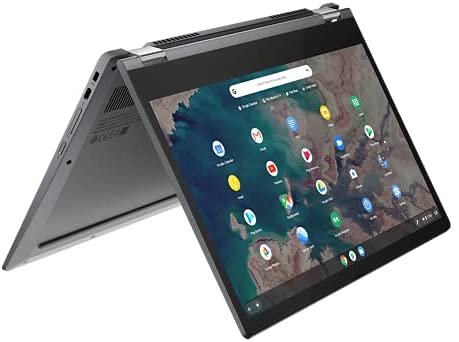 Lenovo IdeaPad Flex 5 Chromebook Convertibile, Display 13.3″ Full HD Touch, Processore Intel Celeron 5205U, 64GB eMMC, 4GB RAM, Lenovo USI Pen, Chrome OS, Graphite Grey