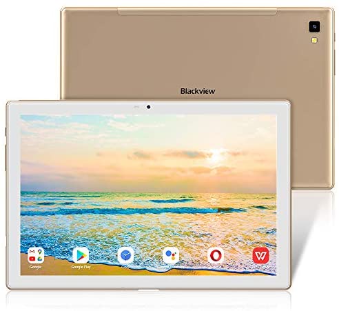 Blackview Tab 8E Tablet Android 10 Tablet 10.1 Pollicicon Octa-Core, Fotocamera 13MP, 1200 * 1920 FHD+ IPS, Batteria 6580mAh, 5G WiFi, 3+32GB, 128GB Espandibili, Bluetooth 5.0, GPS, Face ID, OTG-Oro
