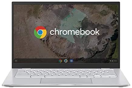 Asus Chromebook C425TA#B08CKXLMT3 Notebook in Alluminio con Monitor 14″ FHD Anti-Glare, Intel Core M3-8100Y, 8GB LPDDR3, 128GB eMMC, Sistema Operativo Chrome, Argento
