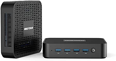 MINISFORUM Mini PC senza ventole Windows 10 Pro 8GB DDR4 256GB SSD Intel Pentium N5030 Processor (up to 3.1GHz) Mini Computer 4x USB 3.0 Ports 1x RJ45 Digital Mic 4K HDMI/DP Dual Band WiFi BT 5.0
