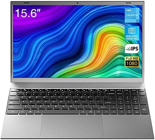 2021 Nuovo Pc Portatile, BiTECOOL Windows 10 Computer Portatili Laptop, 15,6 pollici 1920×1080 FHD IPS, Intel Celeron J4115 Quad Core, 8GB RAM + 256GB SSD, Espandibile 1 TB, Sottile (con il mouse)