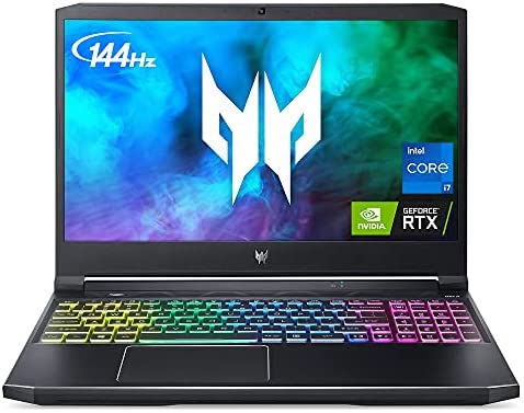 Acer Predator Helios 300 Gaming Laptop, Intel i7-11800H, NVIDIA GeForce RTX 3060 6GB, 15.6″ FHD 144Hz 3ms IPS Display, 16GB DDR4, 512GB NVMe SSD, WiFi 6, American English Backlit RGB Keyboard