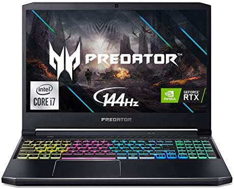 Acer Predator Helios 300 Gaming Laptop, Intel i7-10750H, NVIDIA GeForce RTX 3060 6GB, 15.6″ FHD 144Hz 3ms IPS Display, 16GB DDR4, 512GB NVMe SSD, WiFi 6 American English Backlit Keyboard