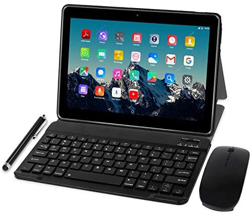 Tablet 10 Pollici 4G LTE – TOSCiDO Octa Core 1.6GHz Tablet Android 10.0,4GB RAM,64GB ROM,Dual Sim,WiFi,Tastiera Wireless | Mouse | Cover per Tablet M863 e Altro Inclusa – Grigio