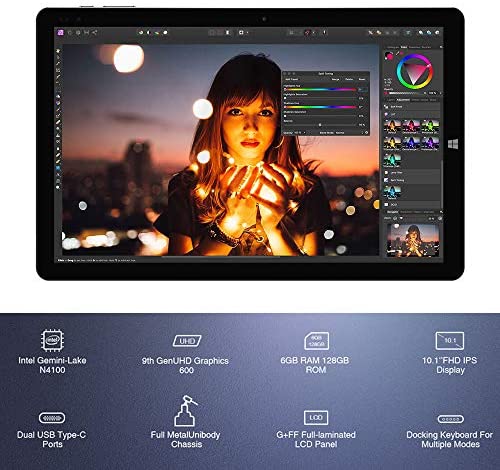 Chuwi Hi10 X Tablet PC 10,1″ Sistema Operativo Windows 10 (Intel Gemini-Lake N4100) Quad-Core fino a 2,4 GHz , 1200 x 1920 IPS , 6 GB RAM + 128 GB ROM , Wi-Fi Dual Band , Bluetooth