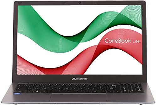 Pc Portatile Microtech CoreBook Lite, Laptop 15.6 Pollici, Schermo FHD, Intel UHD Graphics 600, Intel Celeron Serie N4020, RAM 8 GB DDR4, 512 GB SSD, Windows 10 Home, Grigio Siderale, Garanzia Italia