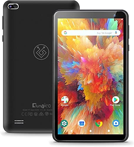 Tablet Android 10.0 Go qunyiCO Y7 da 7 Pollici, 2GB di RAM 32GB di archiviazione, schermo IPS HD Quad-Core 1024×600 con doppia fotocamera,certificazione Google GMS 3000mAh nero