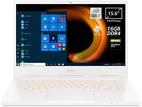 ConceptD 3 CN315-72G-73RU Notebook con Processore Intel Core i7-10750H, Ram 16 GB, 512 GB PCIe NVMe SSD, Display 15,6″ FHD IPS, NVIDIA GeForce GTX 1650Ti 4 GB GDDR6, Windows 10 Professional, Adobe