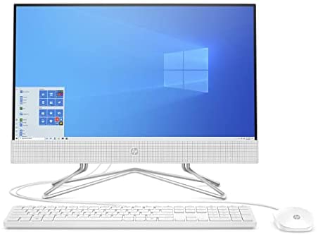 HP – PC 22-df0045nl All-In-One, AMD Athlon 3050U, RAM 8 GB, SSD 256 GB, Grafica AMD Radeon, Windows 10 Home, Schermo 21.5″ FHD IPS, Casse Audio Integrate, USB, HDMI, Lettore Micro SD, Webcam, Bianco