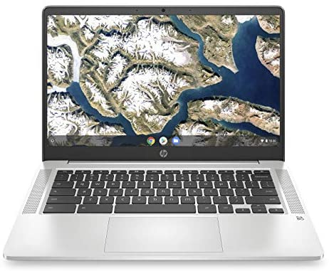 HP – PC Chromebook 14a-na0001sl, Intel Celeron N4020, RAM 4 GB, eMMC 64 GB, Sistema Operativo Chrome OS, Google Play Store, Schermo FHD 14″, Audio Bang&Olufsen, USB-C, Webcam, Argento