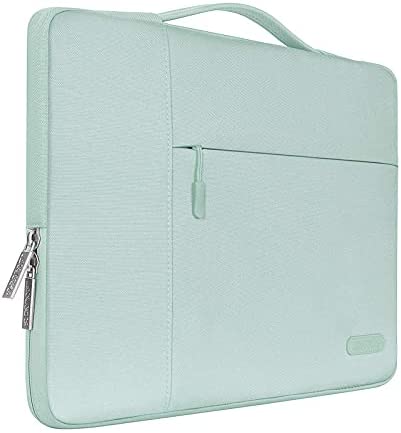 MOSISO Laptop Sleeve Borsa Compatibile con MacBook PRO 14 2021 M1 PRO/M1 Max A2442,Compatibile con MacBook Air/PRO Retina,13-13,3 Pollici Notebook, Poliestere Multifunzionale Manica, Menta Verde