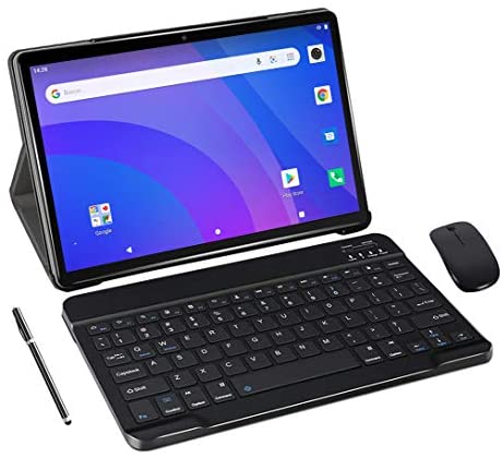 Tablet 10 Pollici,SUMTAB Android 10.0 Tablet PC con Tastiera,8-Core,4GB RAM+64GB ROM,Schermata G+G,Bluetooth,Supporta Netflix, Sky Go, DAD, ecc.