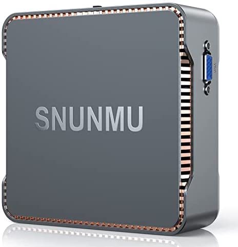 SNUNMU Mini PC,8 GB DDR4L/128GB M.2 SSD, Intel Celeron J4125 (fino a 2,7 GHz) Windows 10 Pro desktop computer, 4K UHD, 2X HDMI e VGA Display, WiFi Dual Band, Gigabit Ethernet, BT 4.2 Micro PC