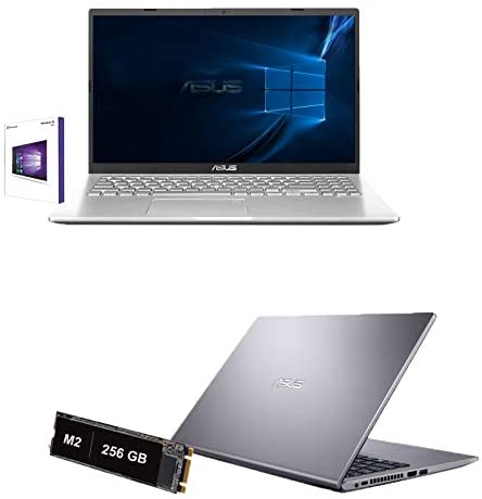 Notebook Asus Portatile Pc Display 15.6″ HD,Intel Dual Core N4020 Up To 2.80Ghz,Ram DDR4 8Gb,Ssd M.2 256GB,Intel UHD Graphics 600,3xUsb,Hdmi Wifi Bluetooth,Windows 10 pro,Open Office,antivirus,Silver