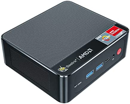 Beelink Mini PC Ryzen 7 3750H, SER3 AMD Radeon Vega 10 Graphics, DDR4 8G RAM 256GB NVMe SSD, Compatible UbuntuOS, 2.4G/5G Dual channel-WiFi, Dual HDMI,Typc-C 4K HD Output,