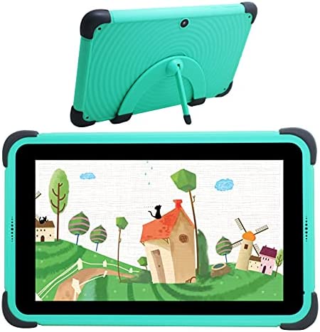 Tablet per bambini Android 11 Tablet PC 2022 Nuovo schermo IPS HD, 2 GB di RAM 32 GB di ROM, Tablet Wi-Fi per bambini, Custodia a prova di bambino per tablet di apprendimento per bambini (verde)