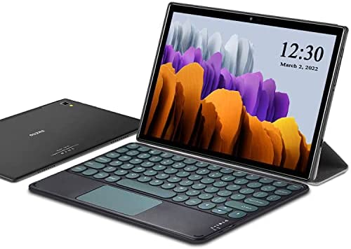 Tablet 10 Pollici 4G LTE Octa Core 6GB RAM 64GB/256GB ROM 1920 * 1200 Tablet PC Android 10 Tablet in Offerta 5G WiFi 6500mAh Fotocamera 5+8MP GPS SIM Type-C Tablet Android con Tastiera,Nero