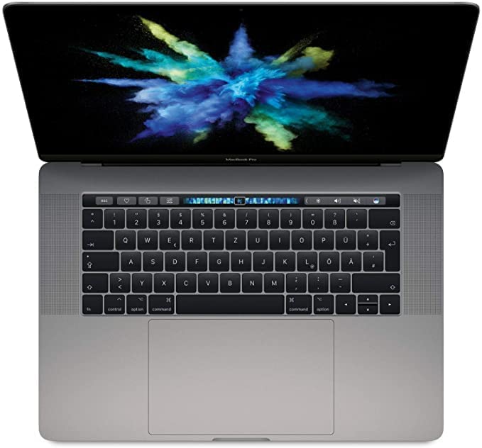 2017 Apple MacBook Pro 15.4″ con Touch Bar (i7-7700hq 2.8ghz 16gb 512gb SSD) QWERTY U.S Tastiera MPTR2LL/A Meta Grigio Siderale (Ricondizionato)