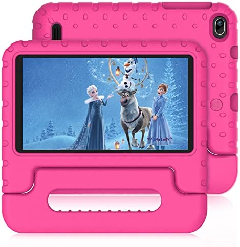 Bambini tablet Android 11, 7 pollici, JUSYEA J8, 2 GB RAM | 32 GB ROM, Quad Core, Wi-Fi | Bluetooth, per giochi educativi per bambini, controllo parentale portatile – Rosa Custodia silicone