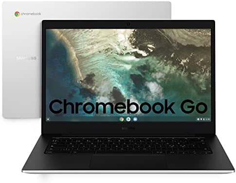 SAMSUNG Galaxy Chromebook Go LTE, Computer Portatile XE345XDA-KA1IT Chrome OS, Processore Intel Celeron, Display Screen 14” HD LED, RAM 4GB, Memoria 64 GB, USB-C, Silver (Versione Italiana)