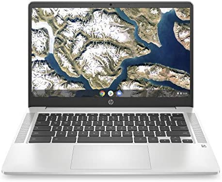 HP – PC Chromebook 14a-na0004sl, Intel Celeron N4120, 4GB RAM LPDDR4, eMMC da 64GB, Display da 14″ FHD, IPS, Antiriflesso, Scheda grafica Intel UHD 600, Wi-Fi, Chrome OS, Webcam HD, Argento