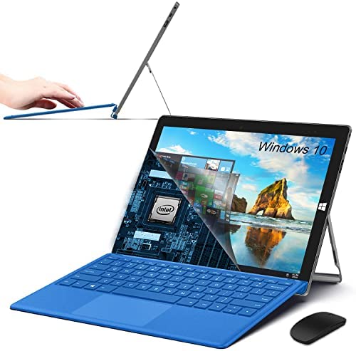 PC Portatile in offerta Tablet 10 Pollici 1920 * 1200 Laptop 2 in 1 Windows 10 Home 2,8 Ghz Celeron 4GB RAM 64GB Notebook Computer Portatile Tablet PC HDMI con Tastiera Rimovibile(WiFi Versione),Blu
