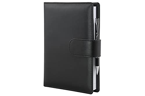 PROGRESSIO Agenda 2022-2023 calendario giornaliero 16 mesi planner a righe A5 (15 x 21cm) – Handmade in Italy – Nero