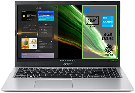Acer Aspire 3 A315-58-36BT PC Portatile, Notebook con Processore Intel Core i3-1115G4, RAM 8 GB DDR4, 256 GB PCIe NVMe SSD, Display 15.6″ FHD LED, Intel UHD, Windows 11 Home in S mode, Silver