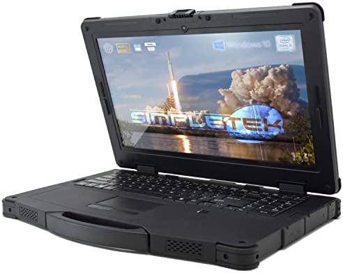 SIMPLETEK RuggedBook 15,6” i5 8250U IP65 8GB RAM SSD 240GB Windows 10 Pro | Wifi 6 + BT 4.2 | SERIALE RS232 HDMI LETTORE IMPRONTE | Notebook Rugged Antiurto
