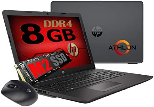 Notebook Pc Portatile HP 255 G7 Display 15.6″ /Cpu New Amd Athlon 3020e 2,6ghz /Ram 8Gb ddr4 /SSD M2 256GB /Vga Radeon R3 / Hdmi / Masterizzatore Wifi Bluetooth /Windows 10 pro + Mouse Wifi