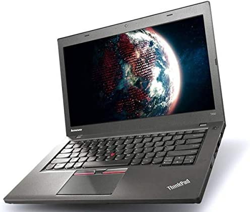 Lenovo ThinkPad T450, Intel Core i5-5300U, 8 GB di RAM, SSD 180 GB, Webcam, WiFi, Bluetooth, USB 3.0, Windows 10 Pro (tastiera AZERTY francese) (ricondizionata)