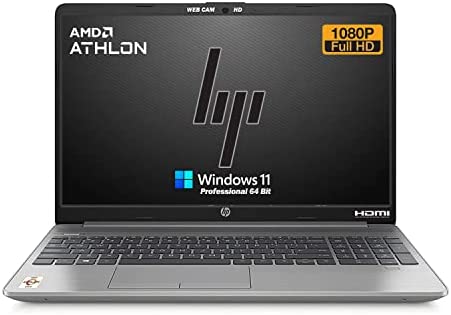 HP 255 G8, Pc Portatile Notebook Silver, Ram 4 Gb, Ssd 128 GB, Laptop con Display Full HD da 15.6″, Cpu Amd 3020e, Wi-fi, lan, Webcam HD, Windows 11 Pro, Computer Portatile con Garanzia Italia