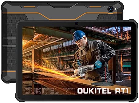 Tablets PC Robusto OUKITEL RT1, Batteria 10000mAh Con 10.1” FHD+ Tablet Robusto, 128GB Espandibile 4GB RAM + 64GB ROM Android11, Fotocamera 16MP, IP68/69K Giroscopio Tablet PC, 4G LTE/WIFI, 1200*1920