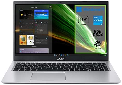 Acer Aspire 3 A315-58-56LW PC Portatile, Notebook con Processore Intel Core i5-1135G7, RAM 8 GB DDR4, 512 GB PCIe NVMe SSD, Display 15.6″ FHD LED, Scheda Grafica Intel Iris Xe, Windows 11 Home, Silver