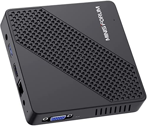 Mini PC Windows 10, MINIS FORUM senza ventola 4GB DDR4 / 64GB eMMC Processore Intel Celoren N4020 Mini computer desktop, porta HDMI e VGA, WiFi Dual Band 2.4+5.0G, BT, USB 3.0 * 3