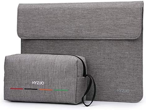 HYZUO 13,3-14 Pollici Custodia per Portatili Compatibile con 2021 MacBook Pro 14 M1 Pro Max A2442/13,5 Surface Laptop/Vecchio MacBook Air 13/HP Spectre x360 13/HP Envy 13, Grigio Chiaro-H(Magnetico)