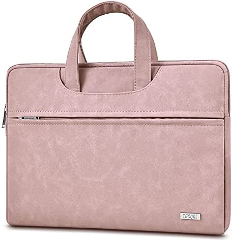 TECOOL 13-13,3 Pollici Custodia PC Portatile per 13 MacBook Air M2 M1 2022-2010,13 MacBook PRO M2 M1 2022-2012, MacBook PRO 14 2021,Impermeabile morbide Borsa per 13,5 Surface Laptop 4/3, Rosa