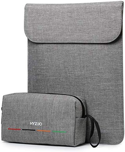 HYZUO 13,3-14 Pollici Custodia per PC Portatili Compatibile con 2021 MacBook Pro 14 M1 Pro Max A2442/13,5 Surface Laptop/Vecchio MacBook Air 13/HP Spectre x360 13/HP Envy 13, Grigio Chiaro(Magnetico)