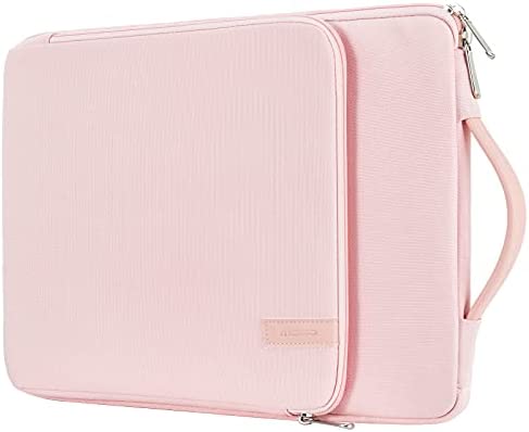 MoKo Custodia Protettiva per Laptop, Compatibile con MacBook PRO M1 PRO/M1 Max 16.2 2021, Chromebook, 2019 MacBook PRO 16 inch, MacBook PRO 15.4″, Surface Book 15″, Custodia con Manico, Rosa