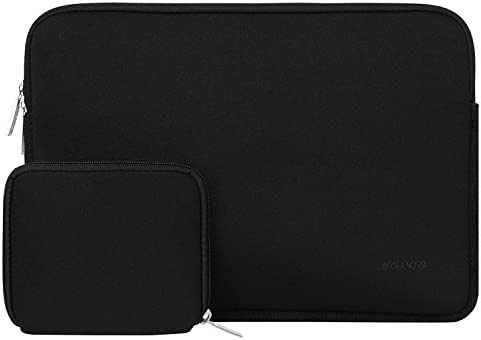 MOSISO Laptop Sleeve Compatibile con MacBook Air 13 M2 A2681 M1 A2337 A2179 A1932 2018-2022/Pro 13 M2 M1 A2338 A2251 A2289 A2159 A1989 A1706,Neoprene Borsa Custodia con Piccolo Case,Nero
