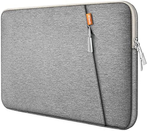 JETech Custodia per 13,3 Pollici MacBook Air/Pro, 14 Pollici MacBook Pro 2021 M1, 13-13,6 Pollici Laptop Notebook, Impermeabile Borsa Sleeve Antiurto Caso con Tasche (Grigio Chiaro)