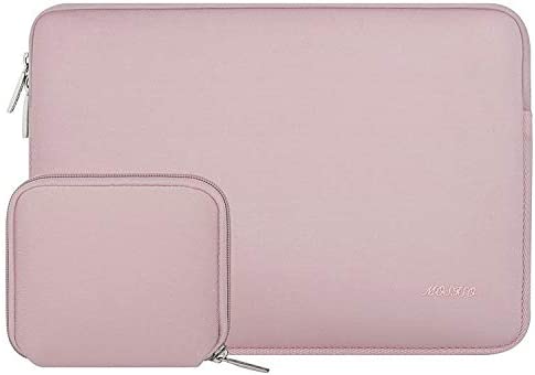 MOSISO Laptop Sleeve Compatibile con MacBook Air/PRO Retina,13-13,3 Pollici Notebook,Compatibile con MacBook PRO 14 2021 2022 M1 PRO/Max A2442,Neoprene Borsa Custodia con Piccolo Case, Baby Rosa