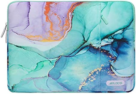 MOSISO Laptop Sleeve Custodia Compatibile con MacBook Air/PRO Retina,13-13,3 Pollici Notebook,Compatibile con MacBook PRO 14 Pollici 2021 M1 PRO/Max A2442, Poliestere Verticale Borsa Marmo MO-MBH189