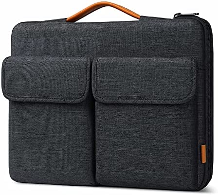 Inateck 360° Protezione 13 Pollici Custodia Compatibile con 13 MacBook Air M2/M1 2022-2012, 13 MacBook Pro M2/M1 2022-2012, 14 MacBook Pro 2021 M1, 13,5 Surface Laptop, MateBook D14, Valigetta Nero